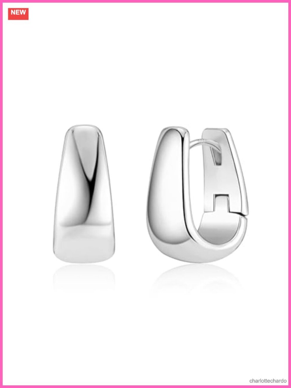 Small Silver Hoop Earrings for Women, Lightweight Hypoallergenic Minimalist